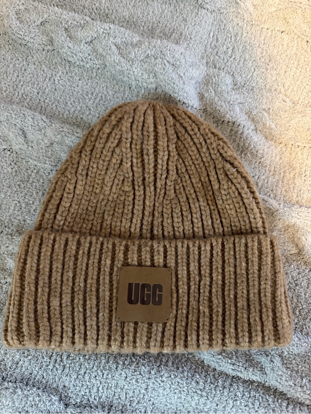 UGG Tan Rib Knit Beanie